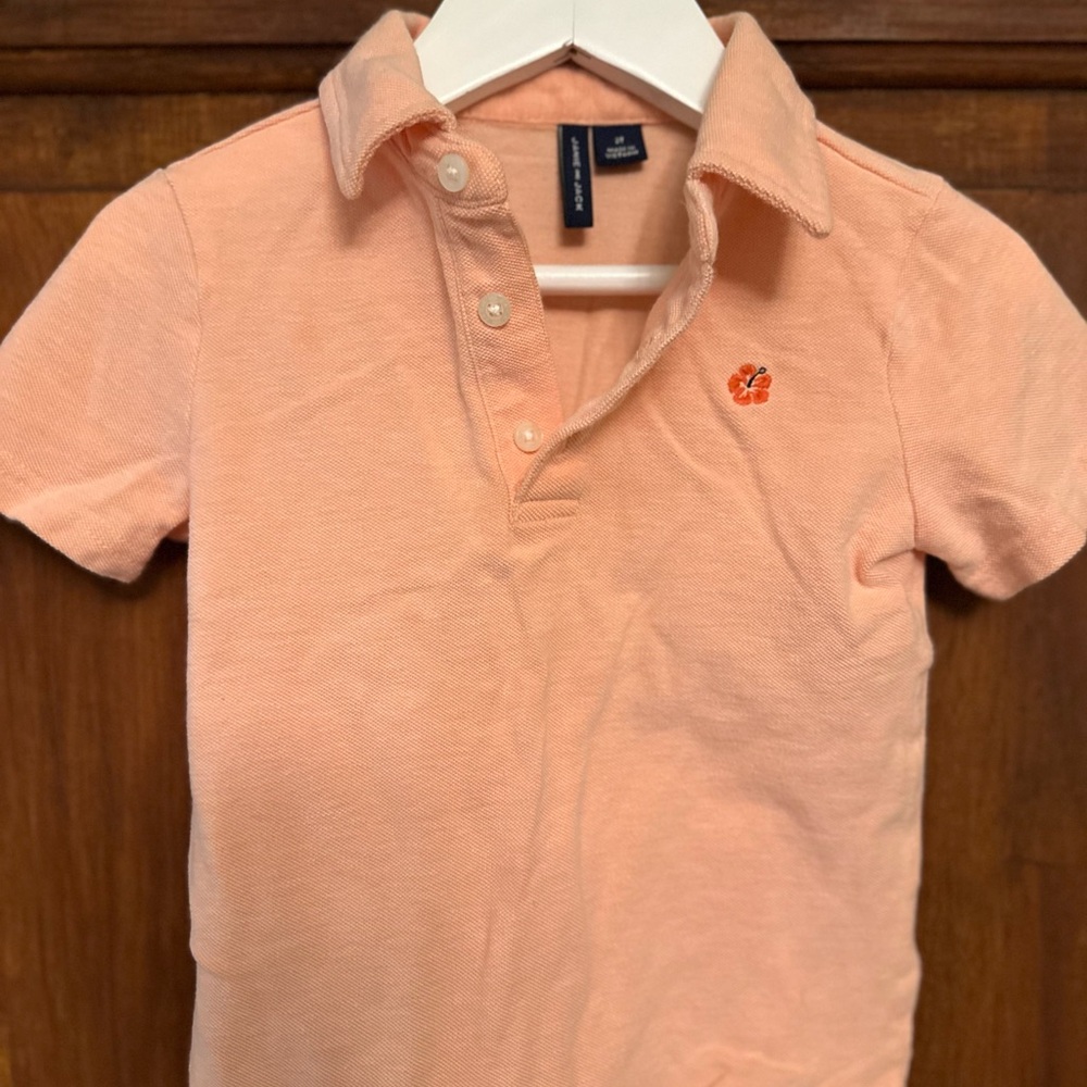 Janie and Jack Orange Polo Classic Cotton Top